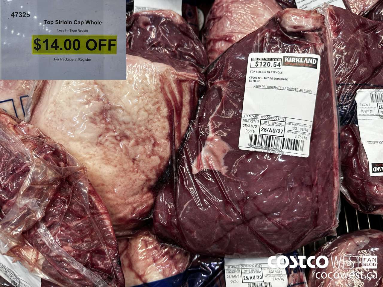 47325 TOP SIRLOIN CAP WHOLE ($14.00 INSTANT SAVINGS)