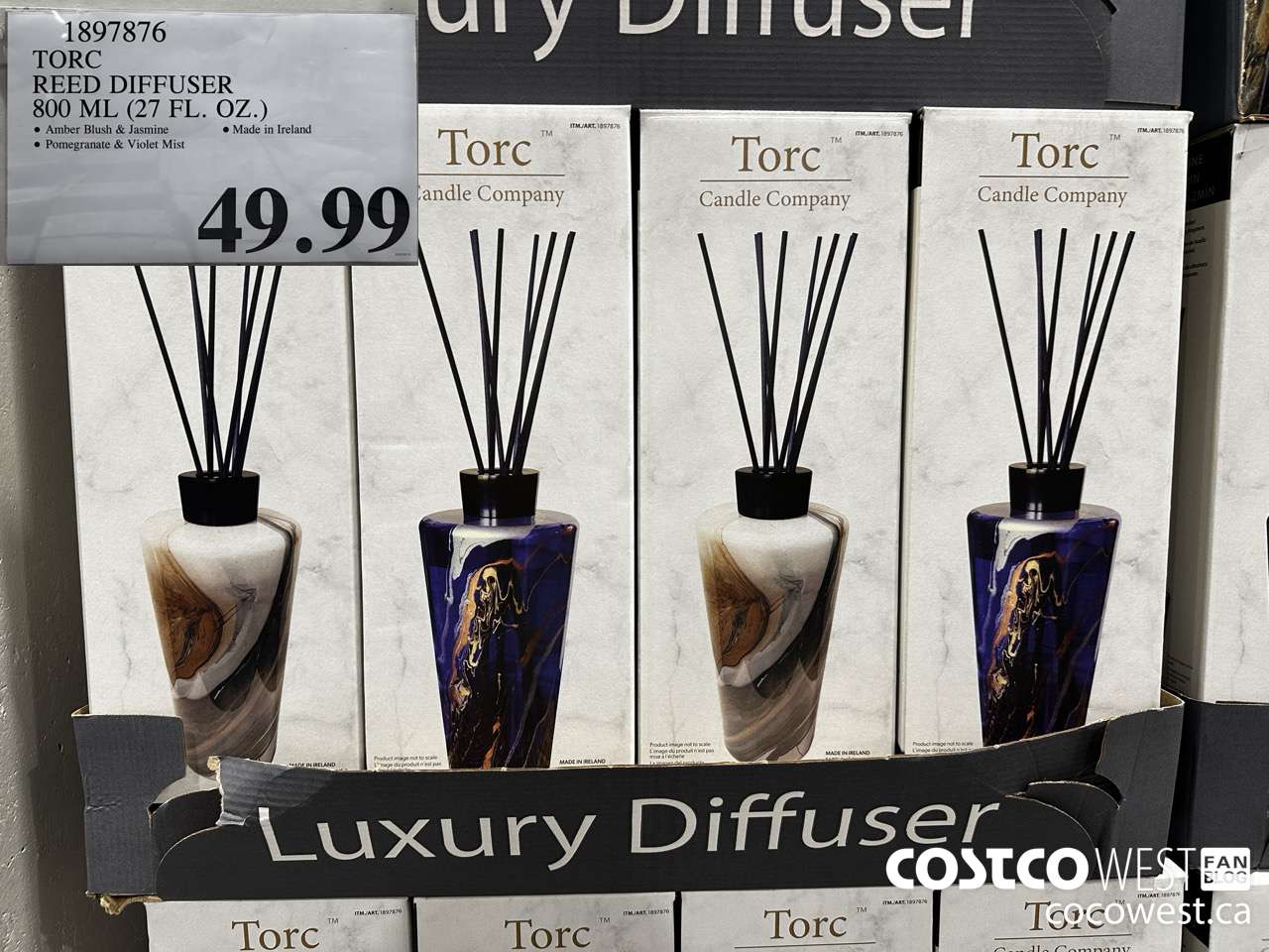 1897876 TORC REED DIFFUSER 800ML (27 FL. OZ.) $49.99