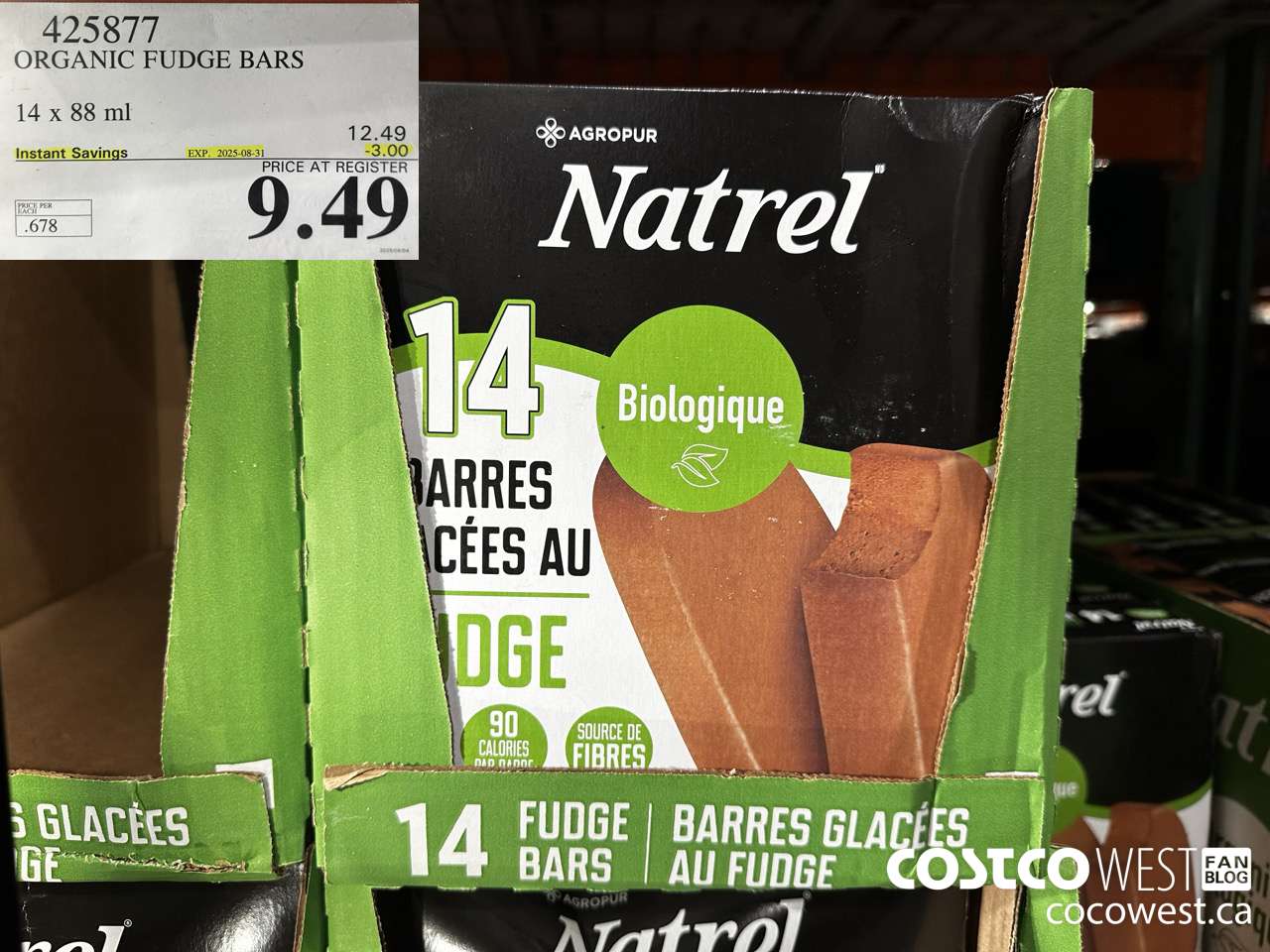 425877 TRADITIONS ORGANIC FUDGE BARS 14 COUNT ($3.00 INSTANT SAVINGS EXPIRES ON 2025-08-31) $9.49