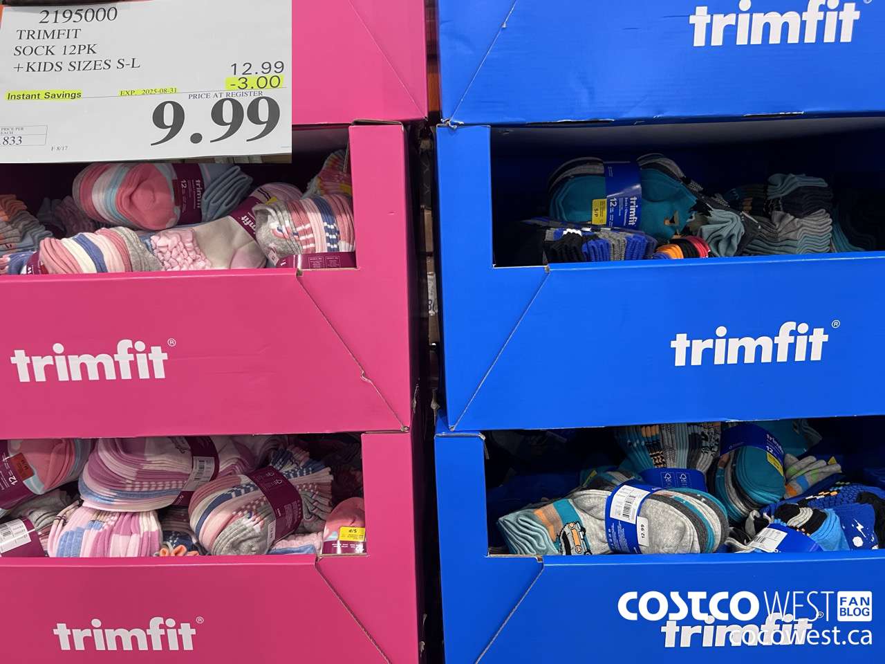 2195000 TRIMFIT KIDS SOCKS 12PK SIZES S-L ($3.00 INSTANT SAVINGS EXPIRES ON 2025-08-31) $9.99