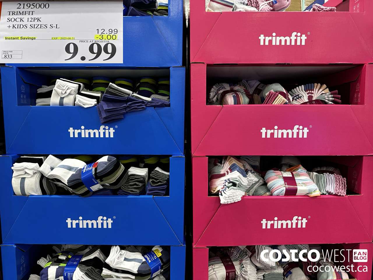2195000 TRIMFIT KIDS SOCKS 12PK SIZES S-L ($3.00 INSTANT SAVINGS EXPIRES ON 2025-08-31) $9.99