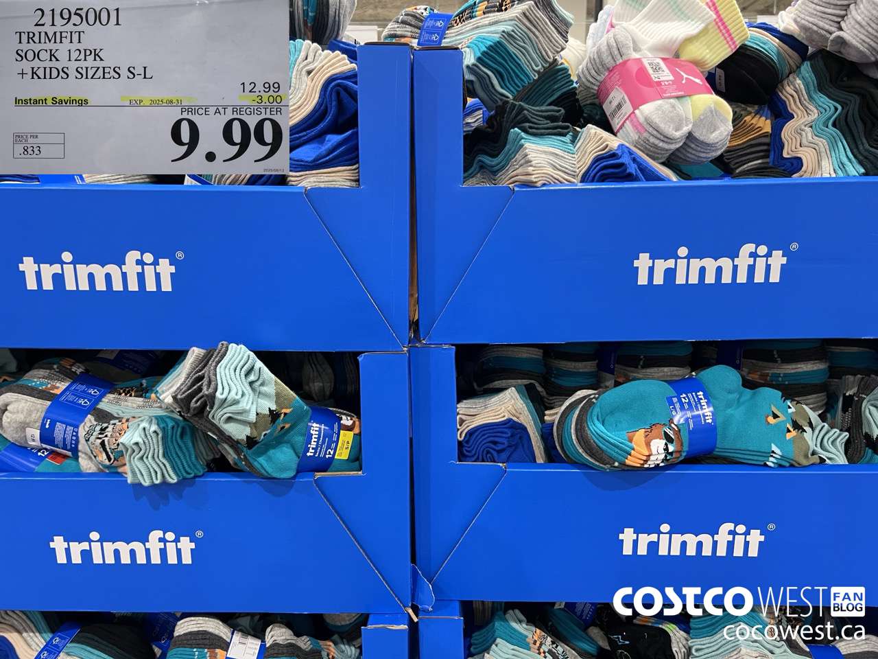 2195001 TRIMFIT KIDS SOCKS 12PK SIZES S-L ($3.00 INSTANT SAVINGS EXPIRES ON 2025-08-31) $9.99