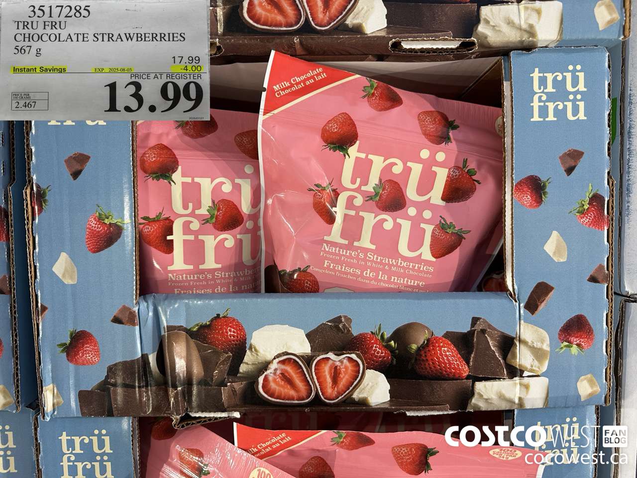3517285 TRU FRU CHOCOLATE STRAWBERRIES 567 g ($4.00 INSTANT SAVINGS EXPIRES ON 2025-08-03) $13.99