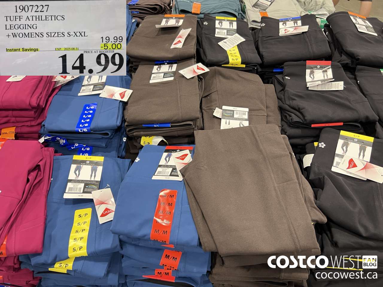 1907227 TUFF ATHLETICS LEGGING WOMENS SIZES S-XXL ($5.00 INSTANT SAVINGS EXPIRES ON 2025-08-31) $14.99