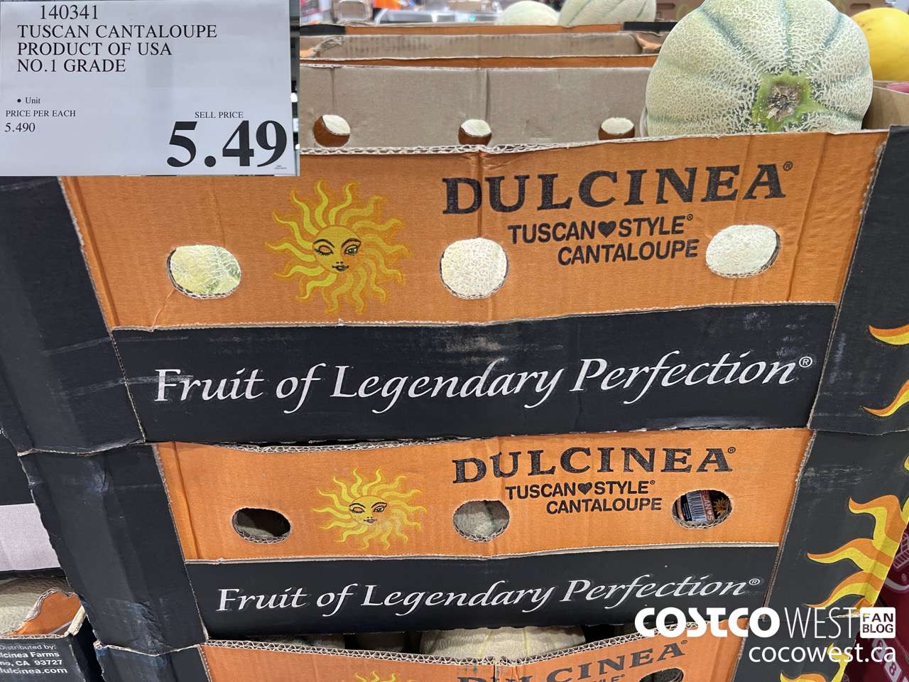 140341 TUSCAN CANTALOUPE PRODUCT OF USA NO. 1 GRADE $5.49