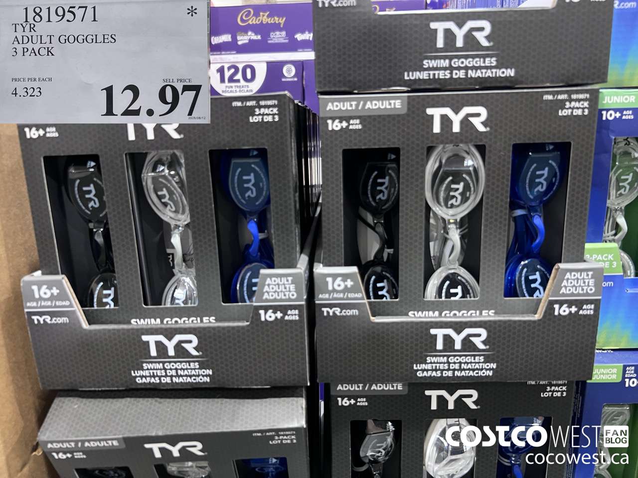 1819571 TYR ADULT GOGGLES 3 PACK 16+ $12.97