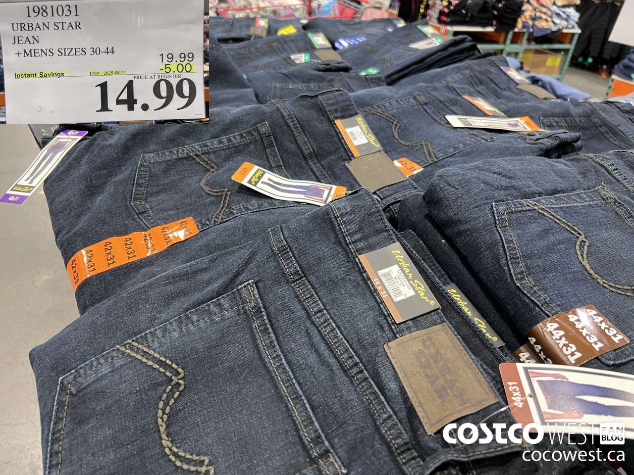 1981031 URBAN STAR JEAN MENS SIZES 30-44 ($5.00 INSTANT SAVINGS EXPIRES ON 2025-08-31) $14.99