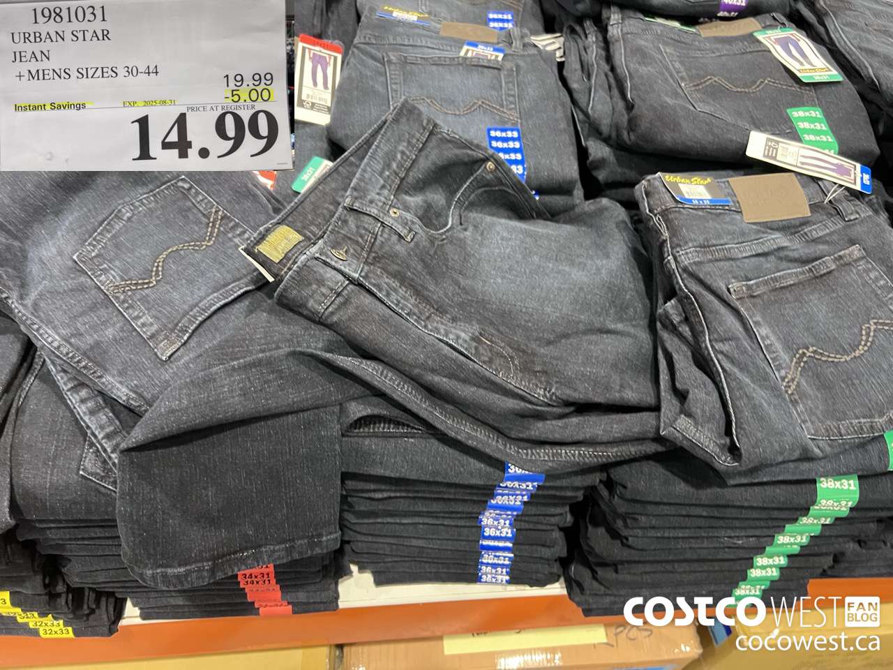 1981031 URBAN STAR JEAN MENS SIZES 30-44 ($5.00 INSTANT SAVINGS EXPIRES ON 2025-08-31) $14.99