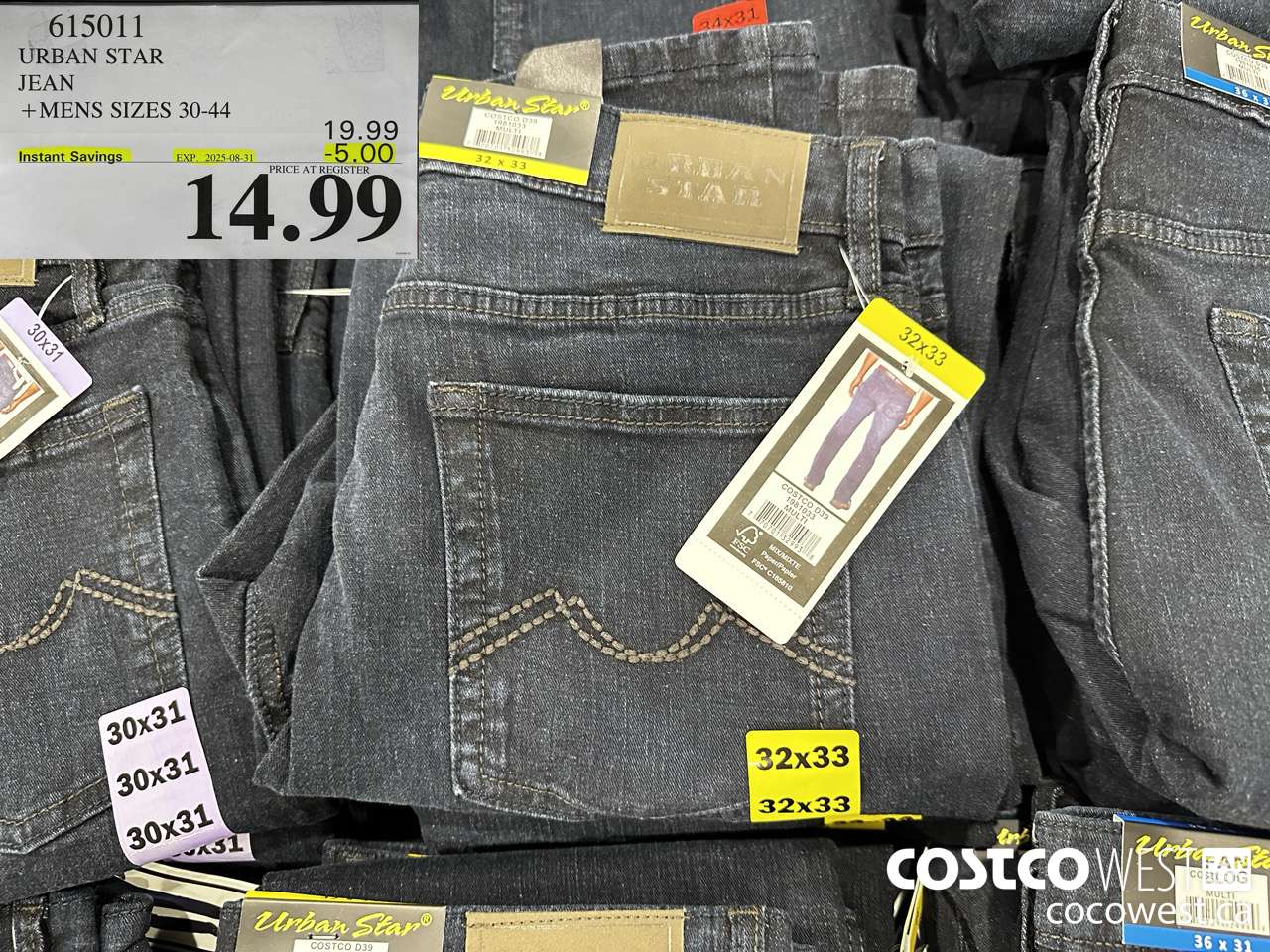 615011 URBAN STAR JEAN MENS SIZES 30-44 ($5.00 INSTANT SAVINGS EXPIRES ON 2025-08-31) $14.99