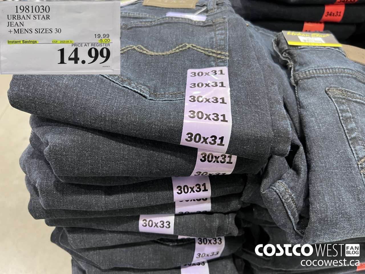 1981030 URBAN STAR JEAN MENS SIZES 30 ($5.00 INSTANT SAVINGS EXPIRES ON 2025-08-31) $14.99