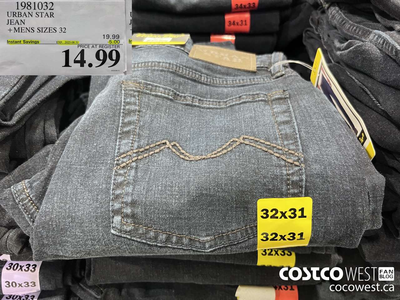 1981032 URBAN STAR JEAN MENS SIZES 32 ($5.00 INSTANT SAVINGS EXPIRES ON 2025-08-31) $14.99