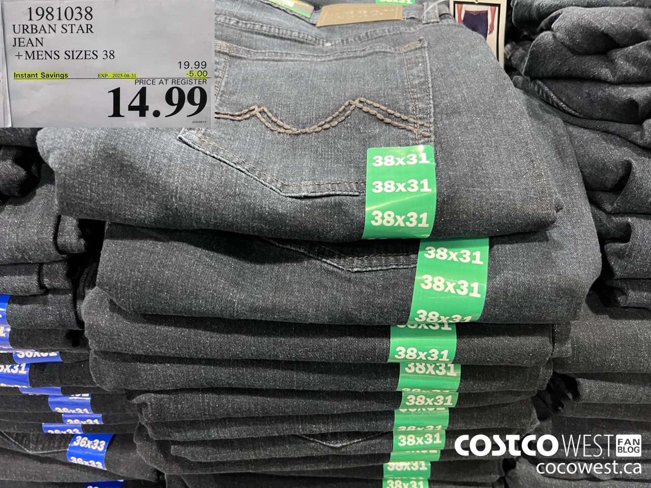 1981038 URBAN STAR JEAN MENS SIZES 38 ($5.00 INSTANT SAVINGS EXPIRES ON 2025-08-31) $14.99