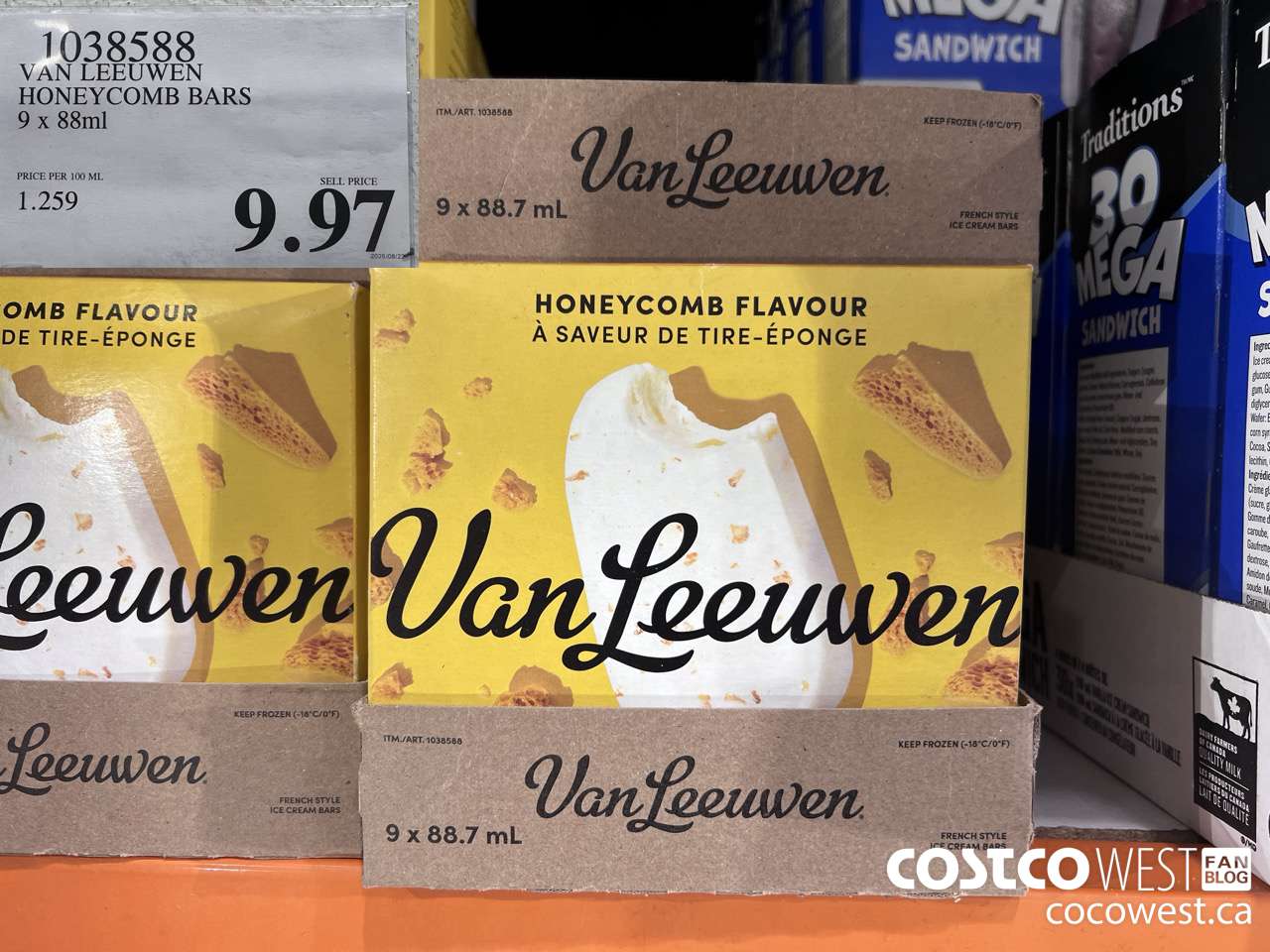 1038588 VAN LEEUWEN HONEYCOMB BARS 9 X 88ML $9.97