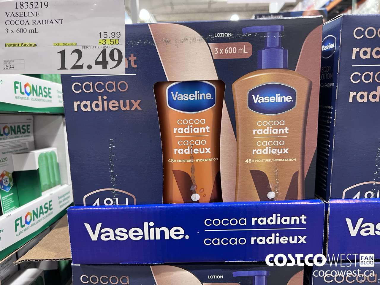1835219 VASELINE COCOA RADIANT 3 X 600ML ($3.50 INSTANT SAVINGS EXPIRES ON 2025-08-31) $12.49