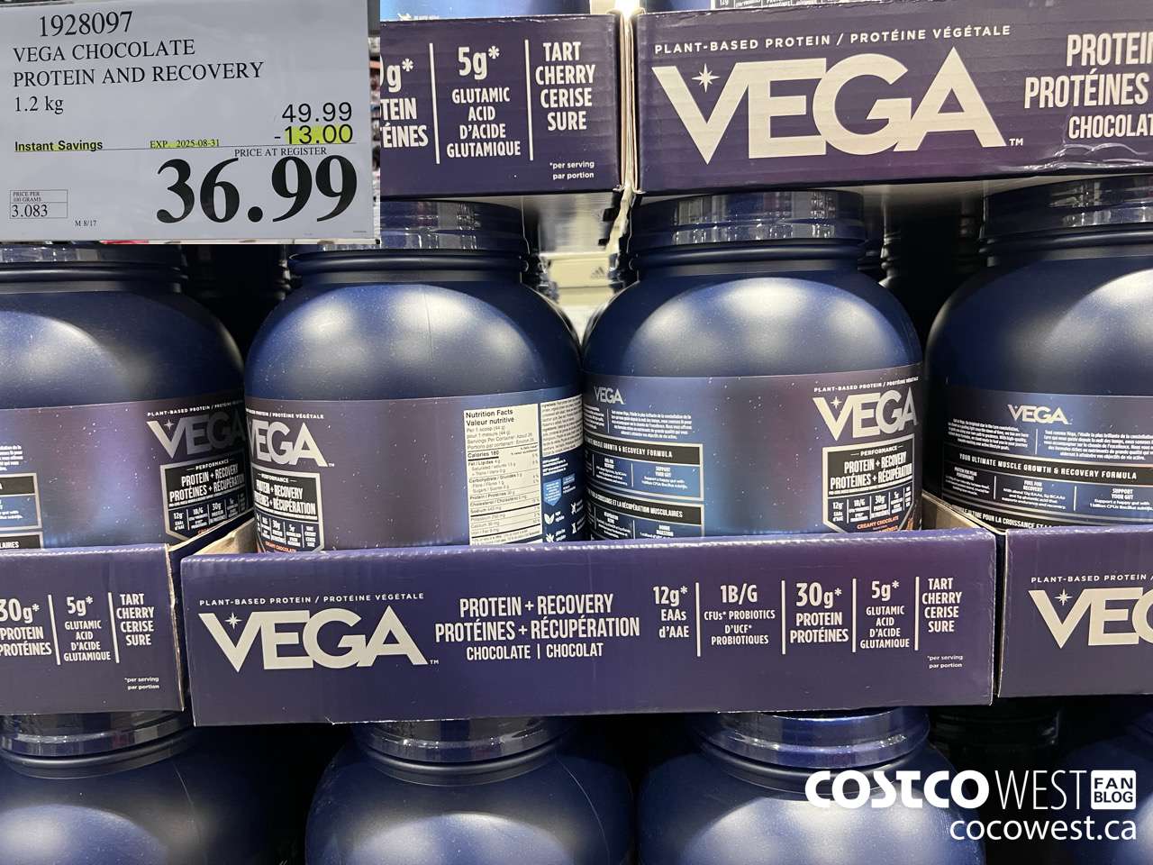 1928097 VEGA CHOCOLATE PROTEIN AND RECOVERY 1.2 KG ($13.00 INSTANT SAVINGS EXPIRES ON 2025-08-31) $36.99