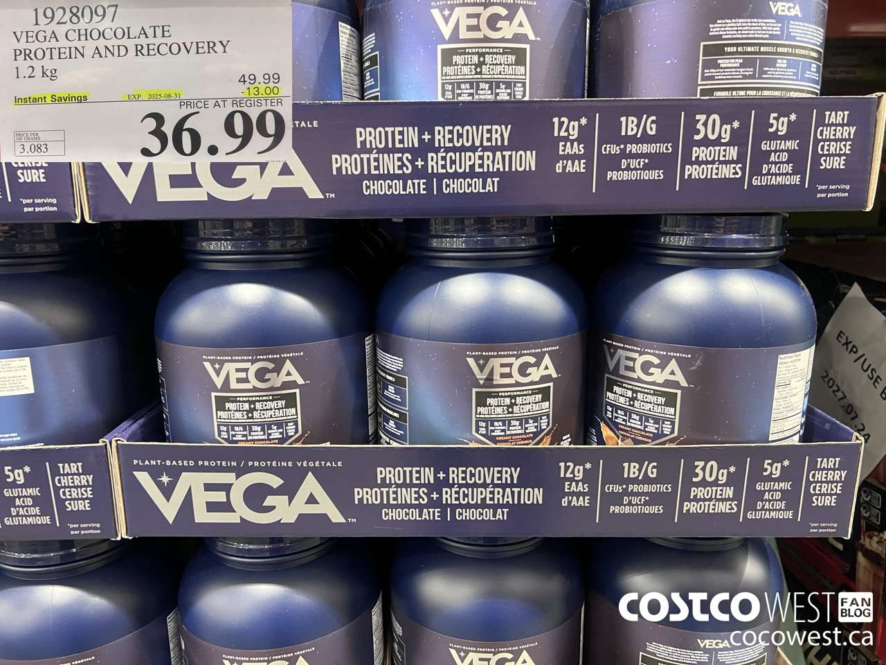 1928097 VEGA CHOCOLATE PROTEIN AND RECOVERY 1.2 KG ($13.00 INSTANT SAVINGS EXPIRES ON 2025-08-31) $36.99