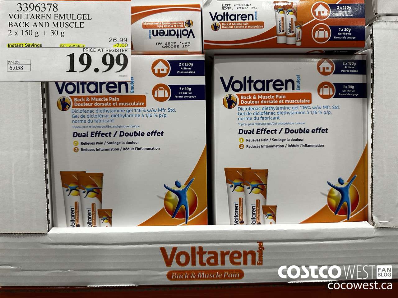 3396378 VOLTAREN EMULGEL BACK AND MUSCLE PAIN 2 X 150g + 30g ($7.00 INSTANT SAVINGS EXPIRES ON 2025-08-03) $19.99