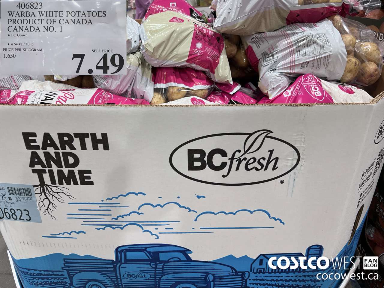 406823 WARBA WHITE POTATOES PRODUCT OF CANADA CANADA NO. 1 $7.49