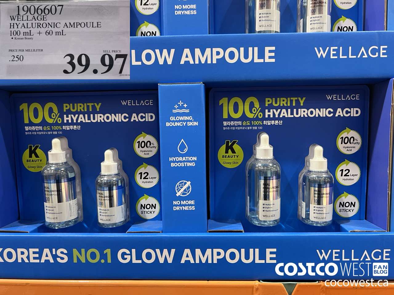 1906607 WELLAGE HYALURONIC AMPOULE 100ML + 60ML $39.97