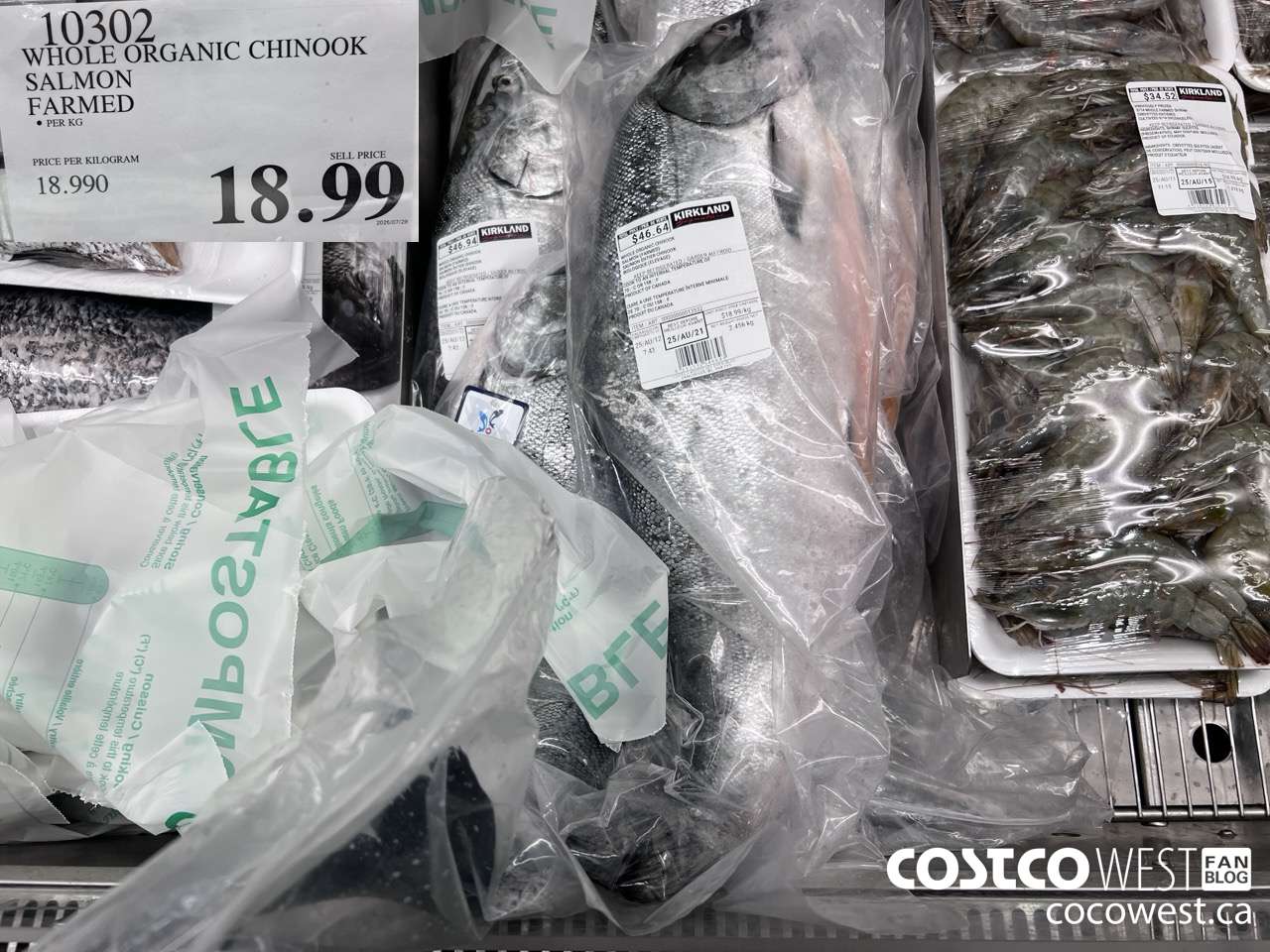 10302 WHOLE ORGANIC CHINOOK SALMON FARMED $18.99