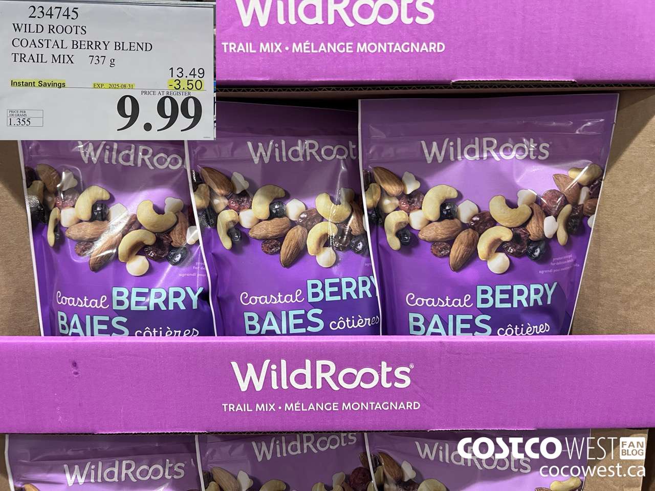 234745 WILD ROOTS COASTAL BERRY BLEND TAIL MIX 737 G ($3.50 INSTANT SAVINGS EXPIRES ON 2025-08-31) $9.99