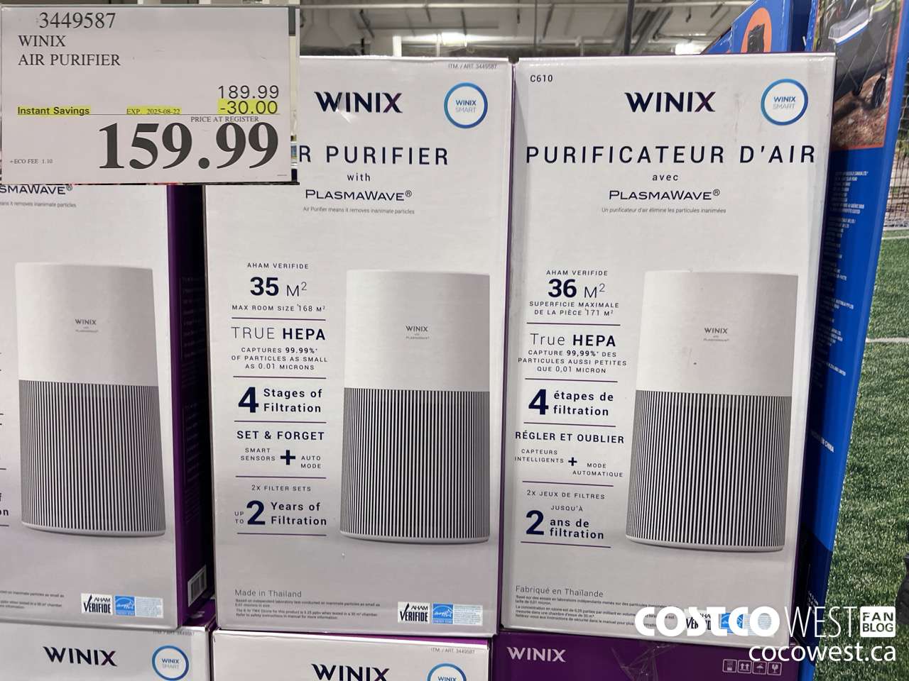 3449587 WINIX C610 AIR PURIFIER ($30.00 INSTANT SAVINGS EXPIRES ON 2025-08-22) $159.99