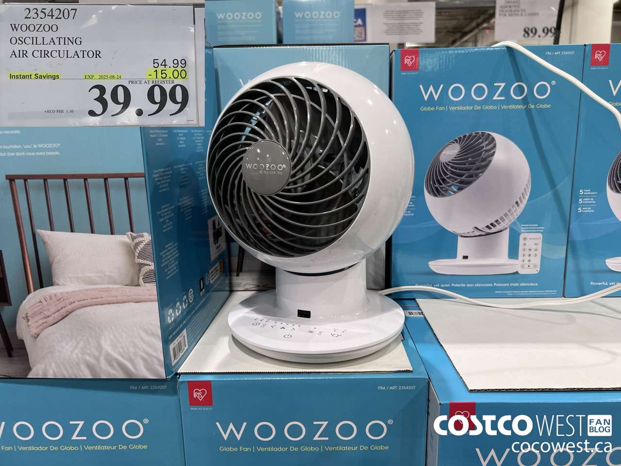 2354207 WOOZOO OSCILLATING AIR CIRCULATOR ($15.00 INSTANT SAVINGS EXPIRES ON 2025-08-24) $39.99