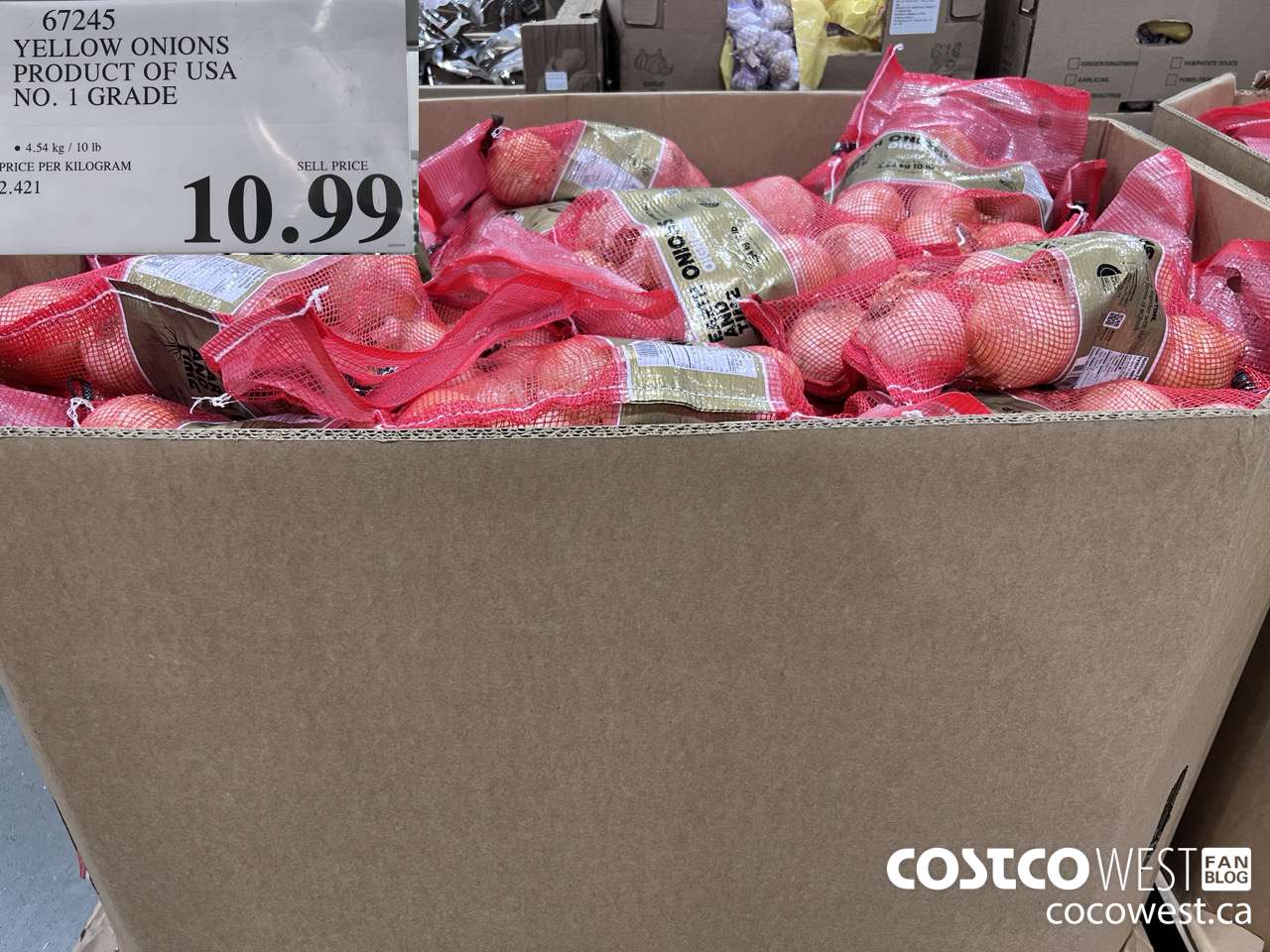 67245 YELLOW ONIONS PRODUCT OF USA NO. 1 GRADE $10.99