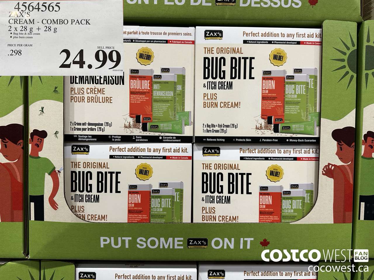 4564565 ZAX'S CREAM COMBO PACK 2 X 28 G + 28 G $24.99