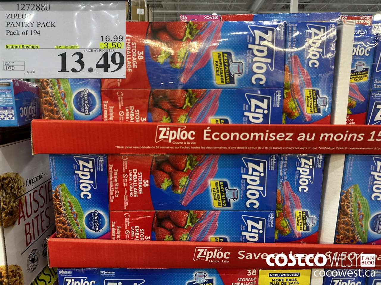 1272880 ZIPLOC PANTRY PACK Pack of 194 ($3.50 INSTANT SAVINGS EXPIRES ON 2025-08-31) $13.49