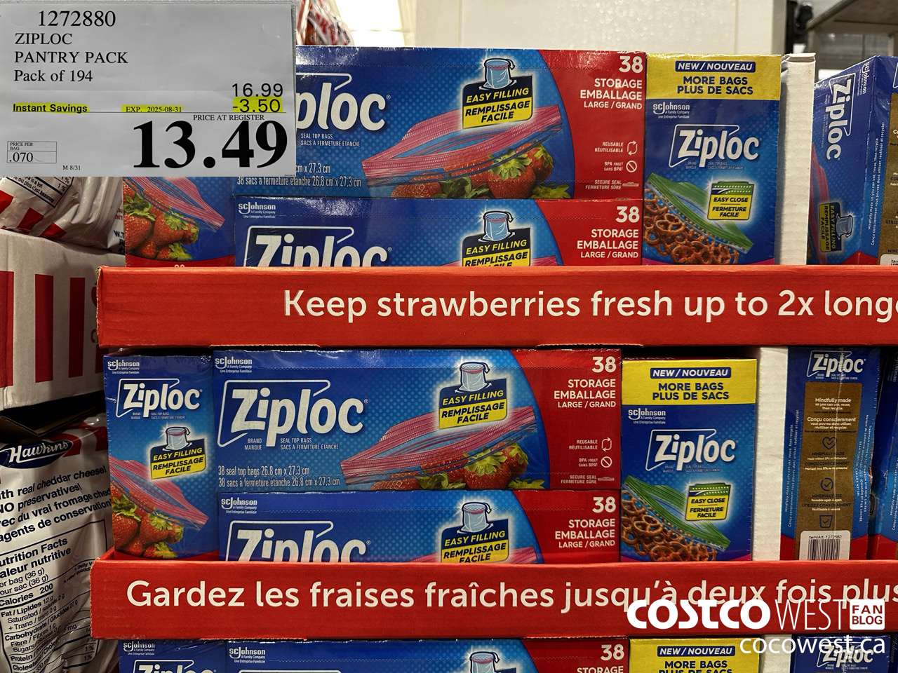 1272880 ZIPLOC PANTRY PACK Pack of 194 ($3.50 INSTANT SAVINGS EXPIRES ON 2025-08-31) $13.49