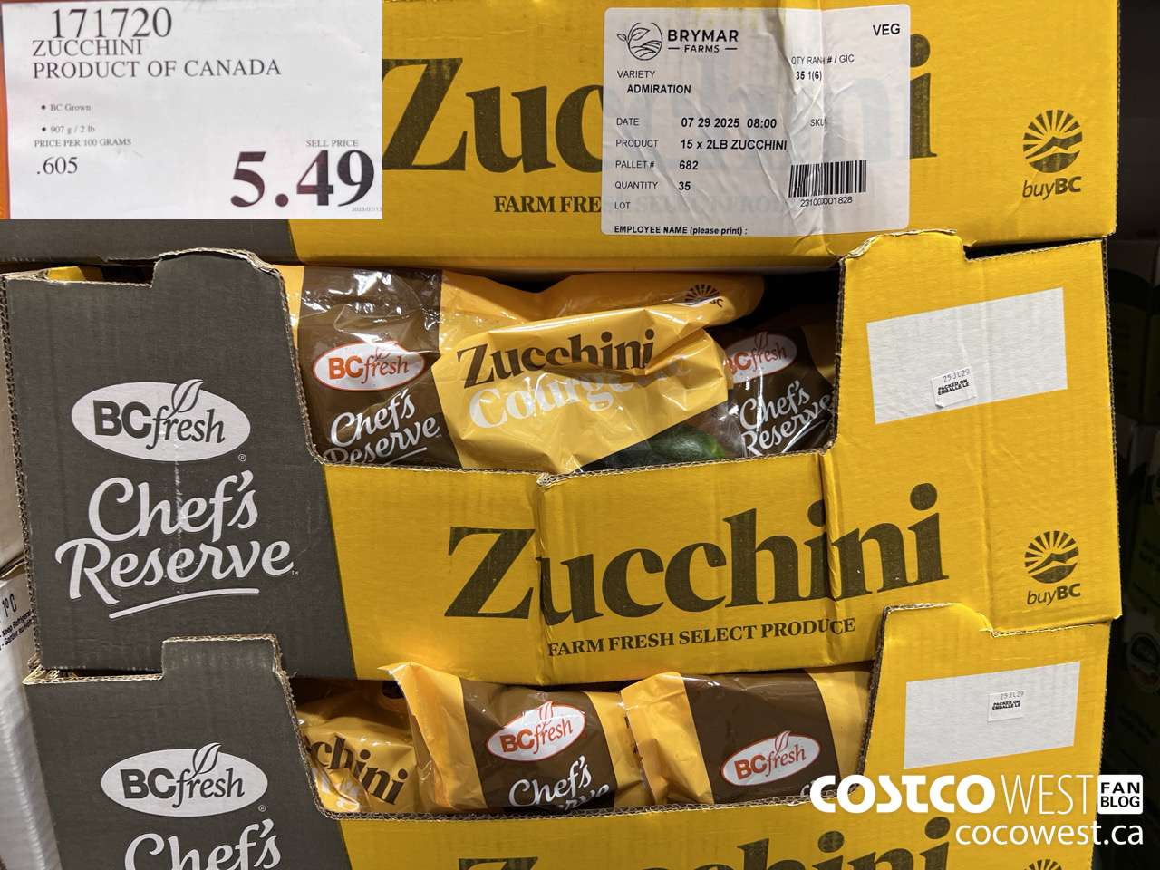 171720 ZUCCHINI PRODUCT OF CANADA $5.49