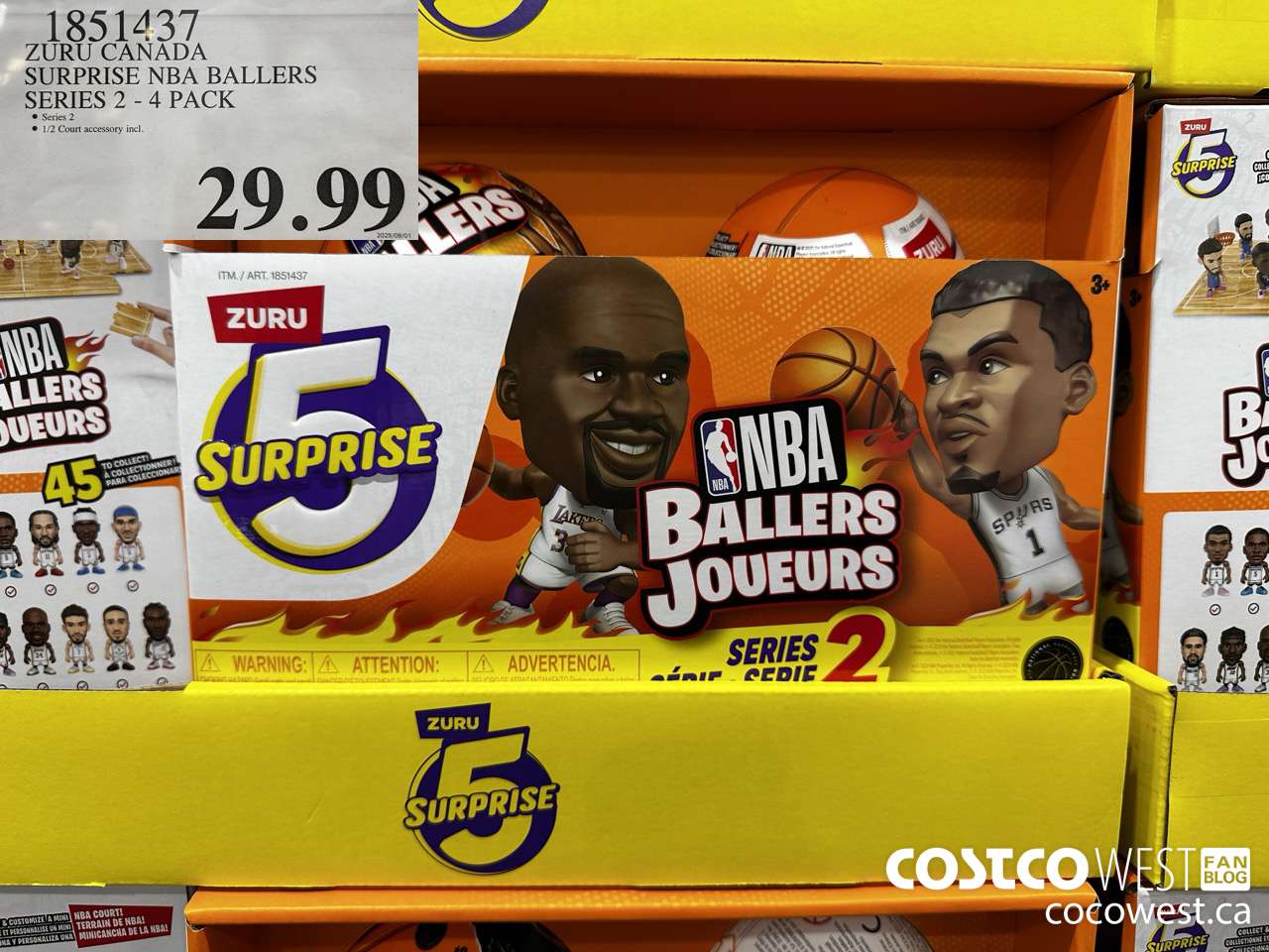 1851437 ZURU CANADA SURPRISE NBA BALLERS SERIES 2-4 PACK $29.99