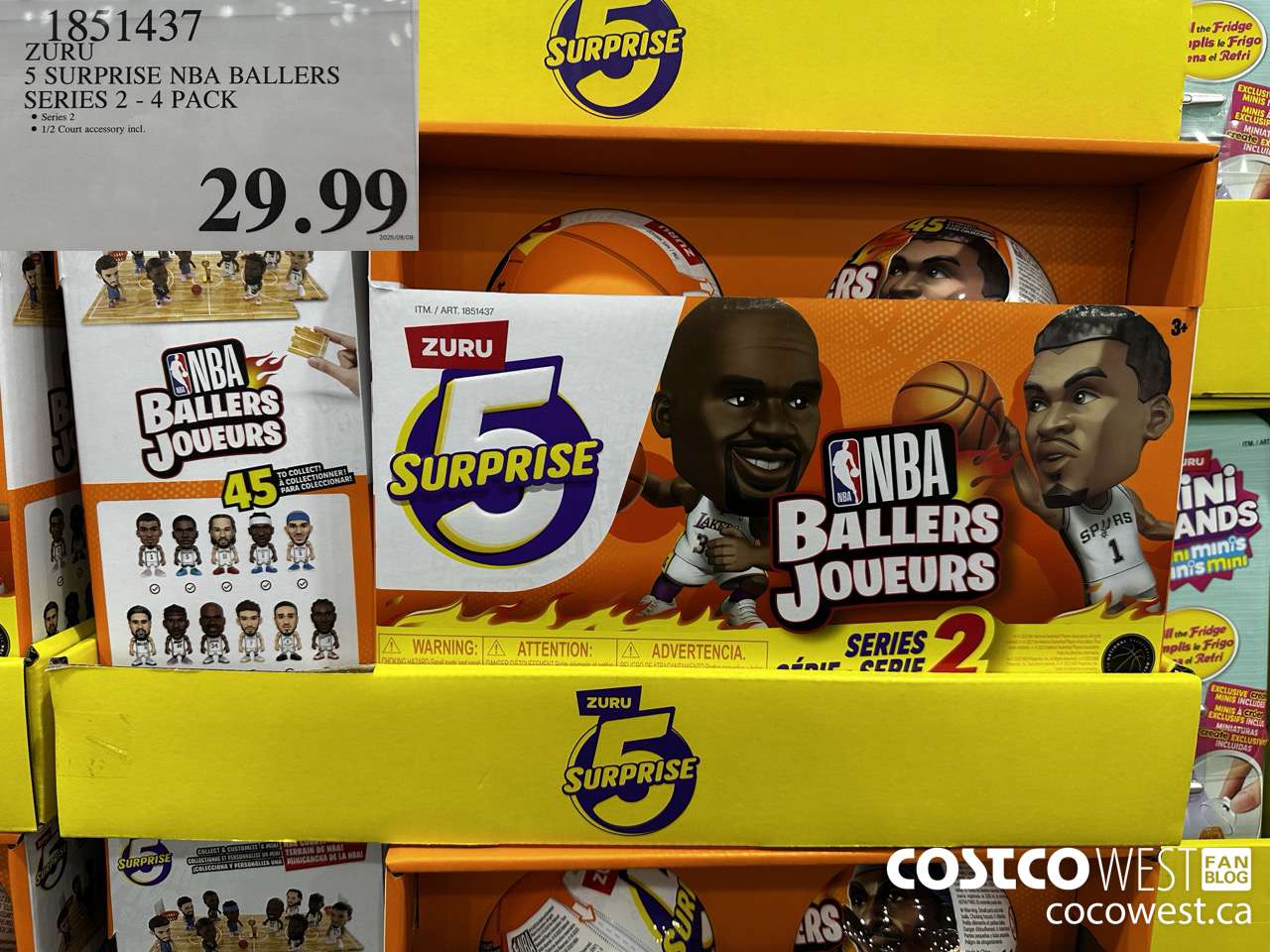 1851437 ZURU CANADA SURPRISE NBA BALLERS SERIES 2-4 PACK $29.99