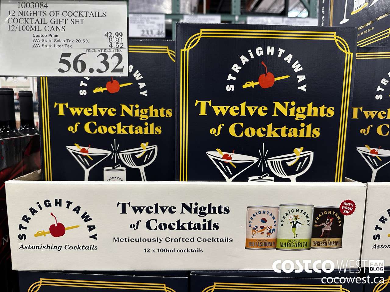 1003084 12 NIGHTS OF COCKTAILS COCKTAIL GIFT SET 12/100ML CANS $56.32