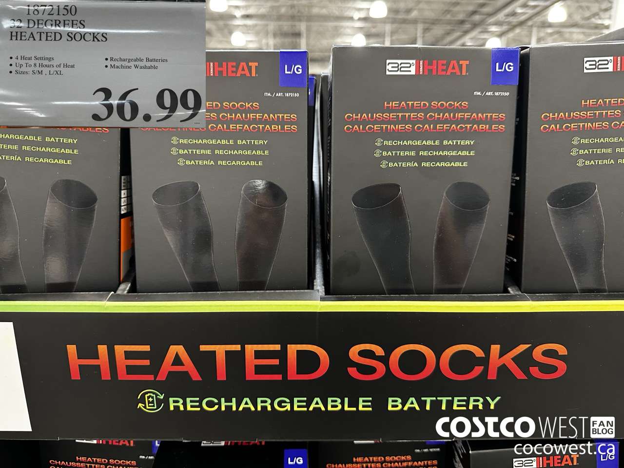 1872150 32 DEGREES HEATED SOCKS $36.99