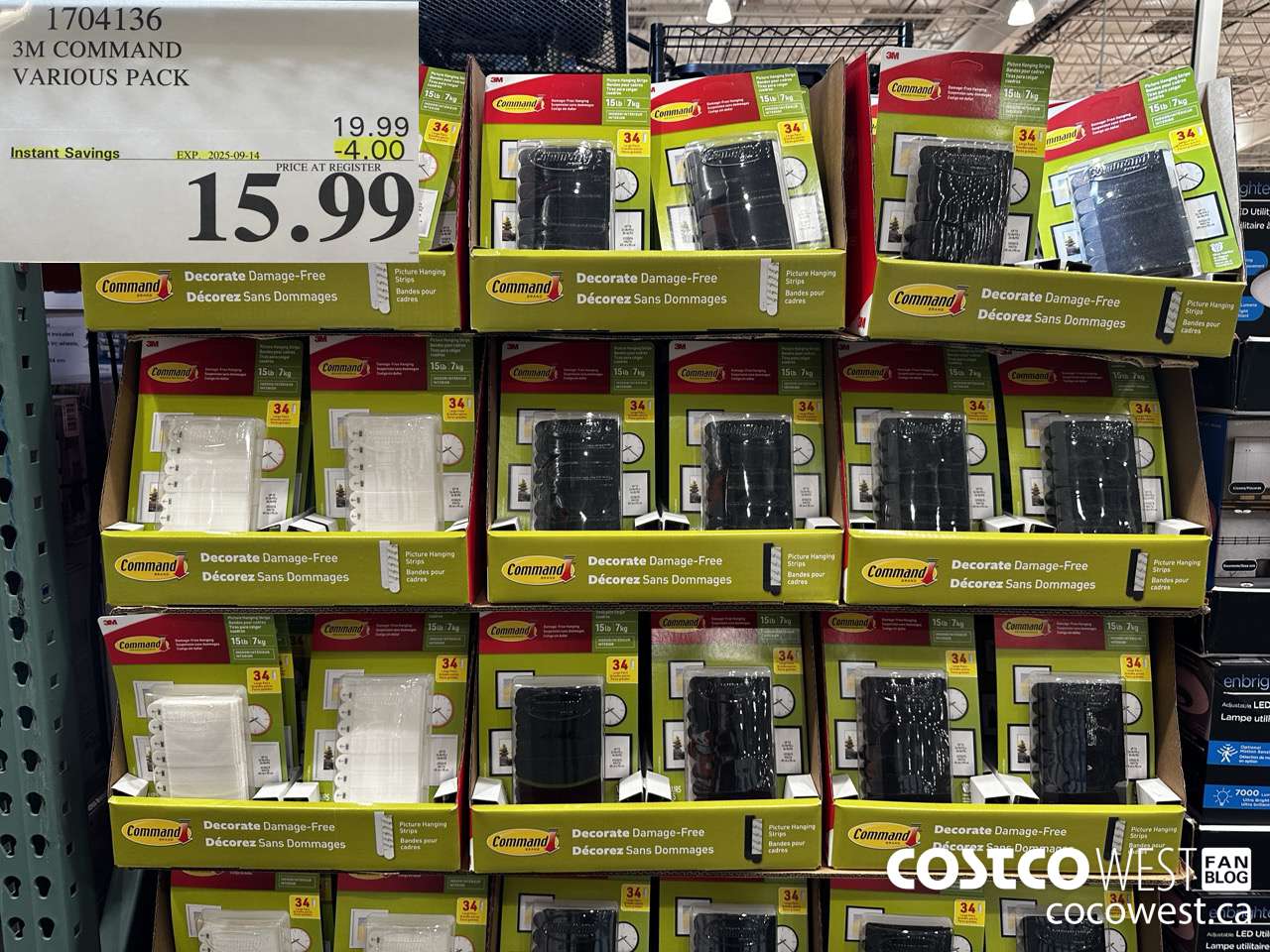 1704136 3M COMMAND VARIOUS PACK ($4.00 INSTANT SAVINGS EXPIRES ON 2025-09-14) $15.99