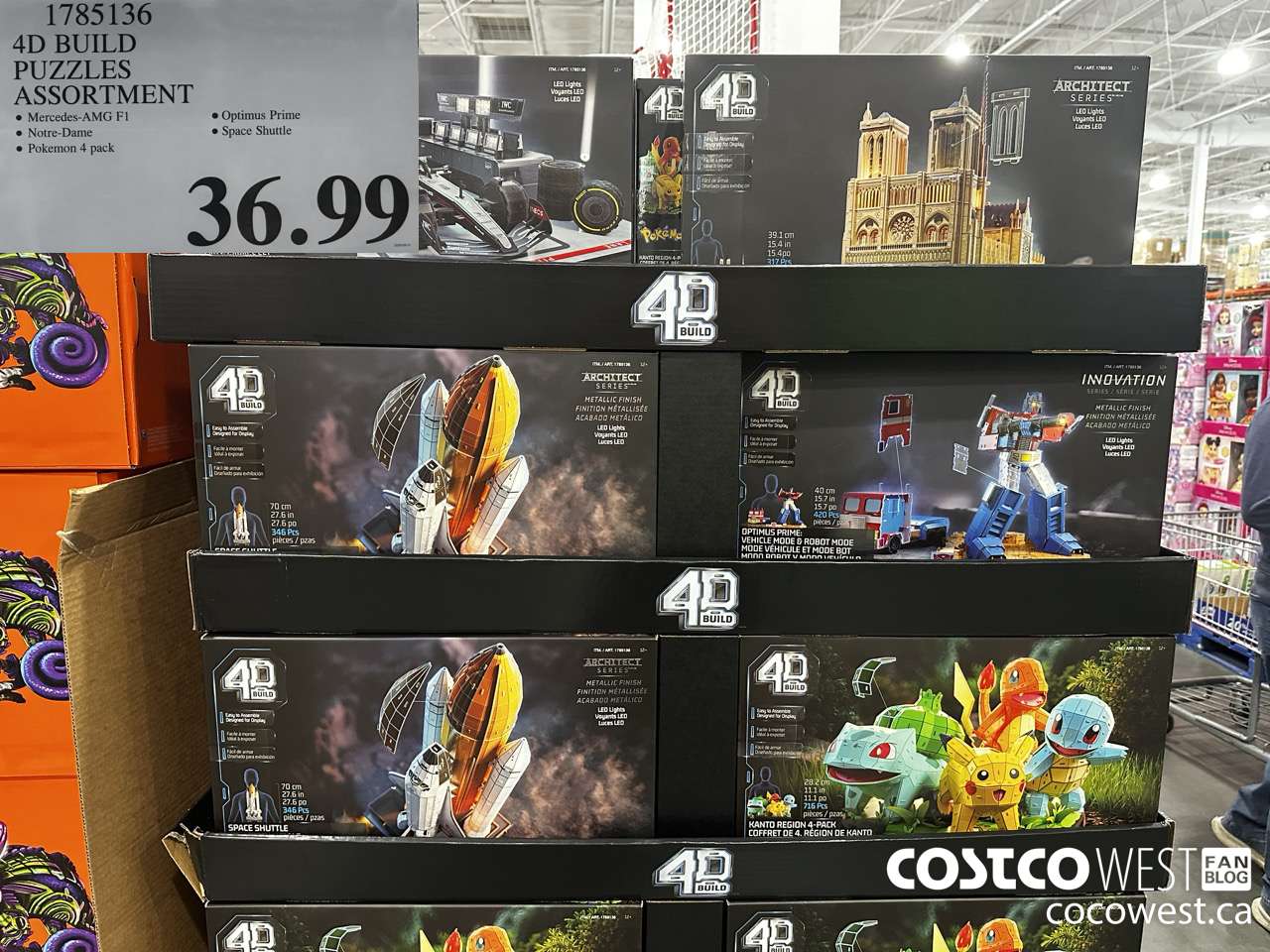 1785136 4D BUILD PUZZLES ASSORTMENT $36.99