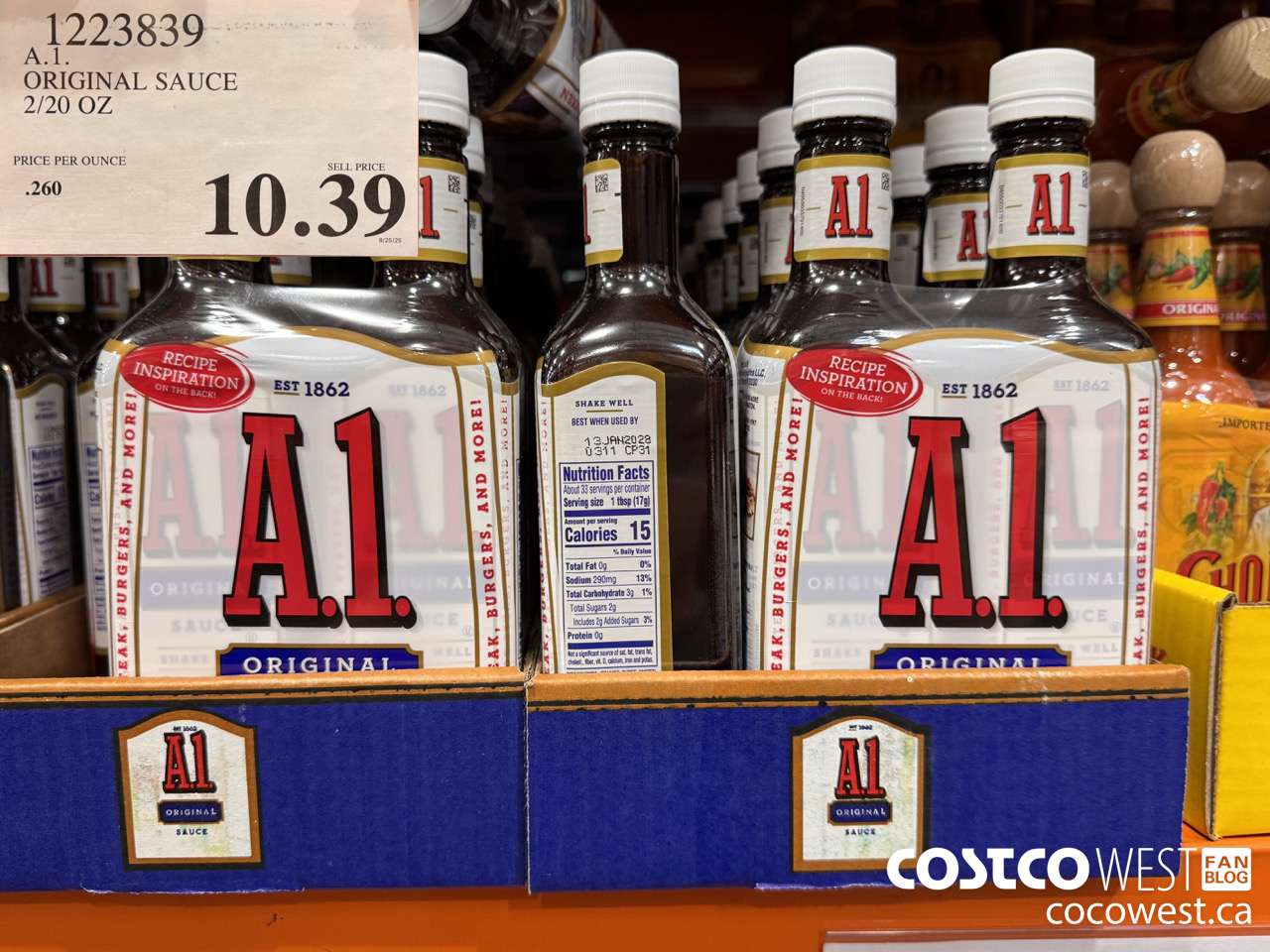 1223839 A.1. ORIGINAL SAUCE 2/20 OZ $10.39