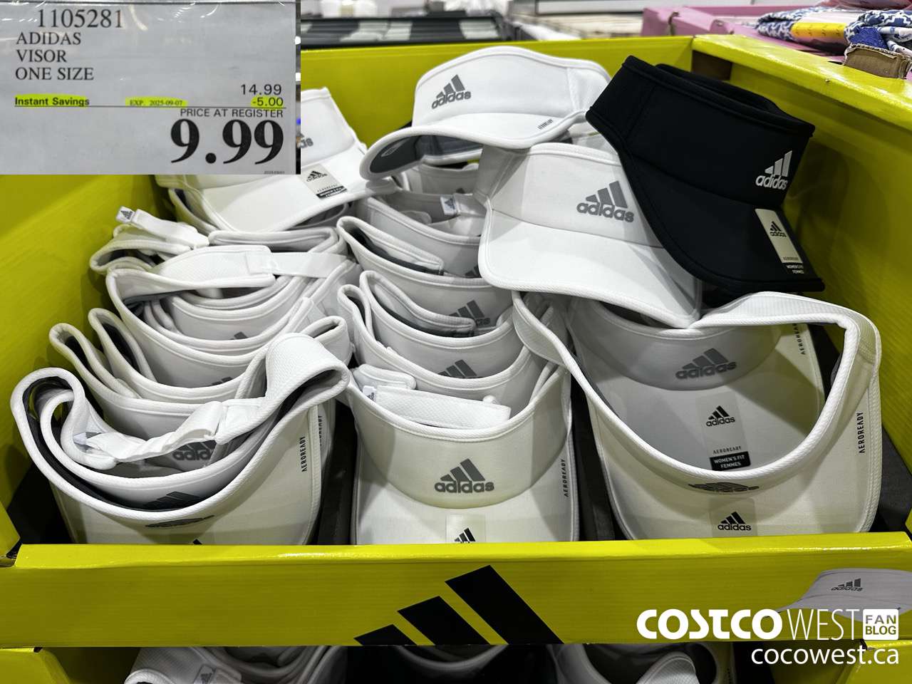 1105281 ADIDAS VISOR ONE SIZE ($5.00 INSTANT SAVINGS EXPIRES ON 2025-09-07) $9.99