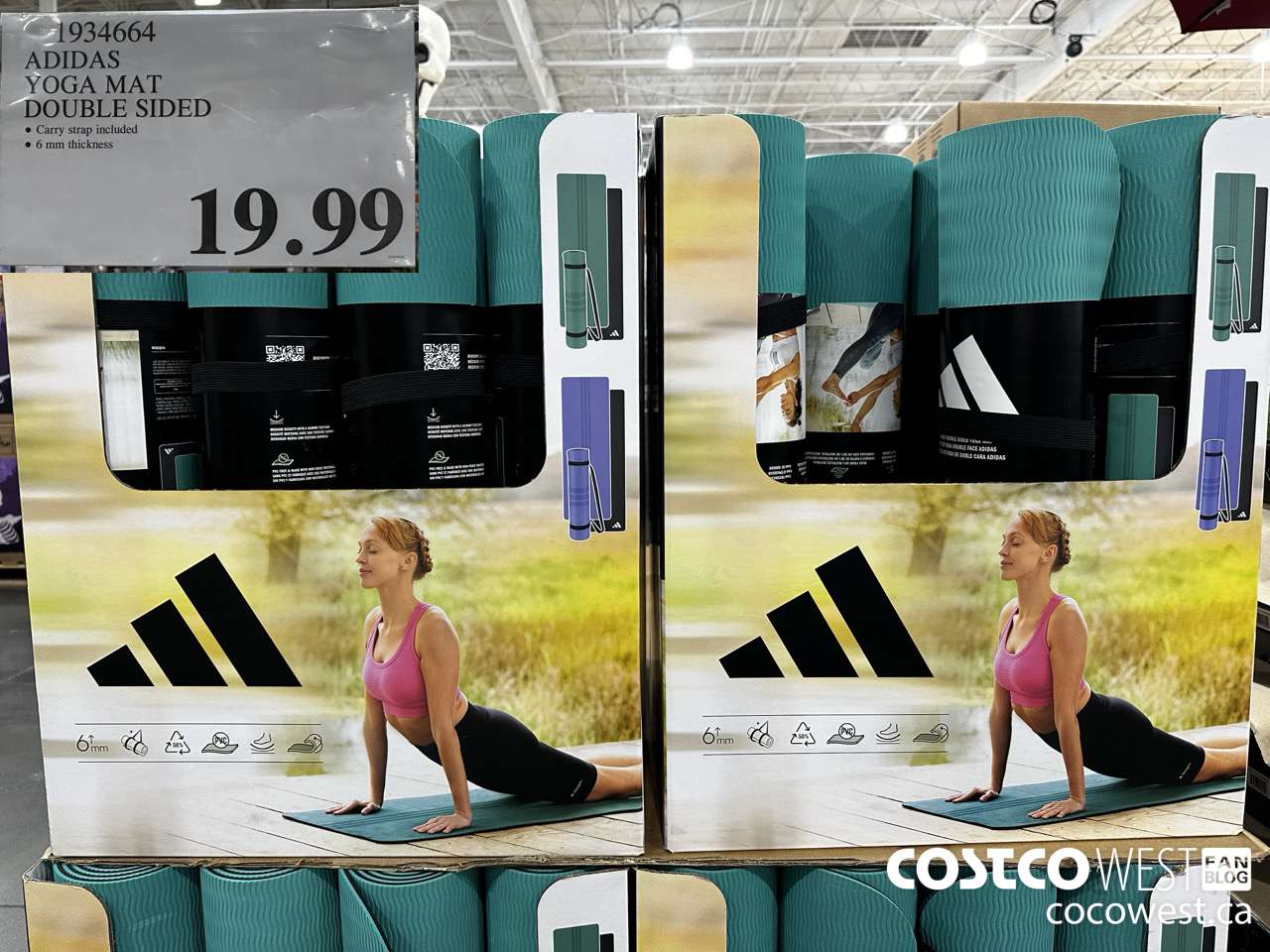 1934664 ADIDAS YOGA MAT DOUBLE SIDED $19.99