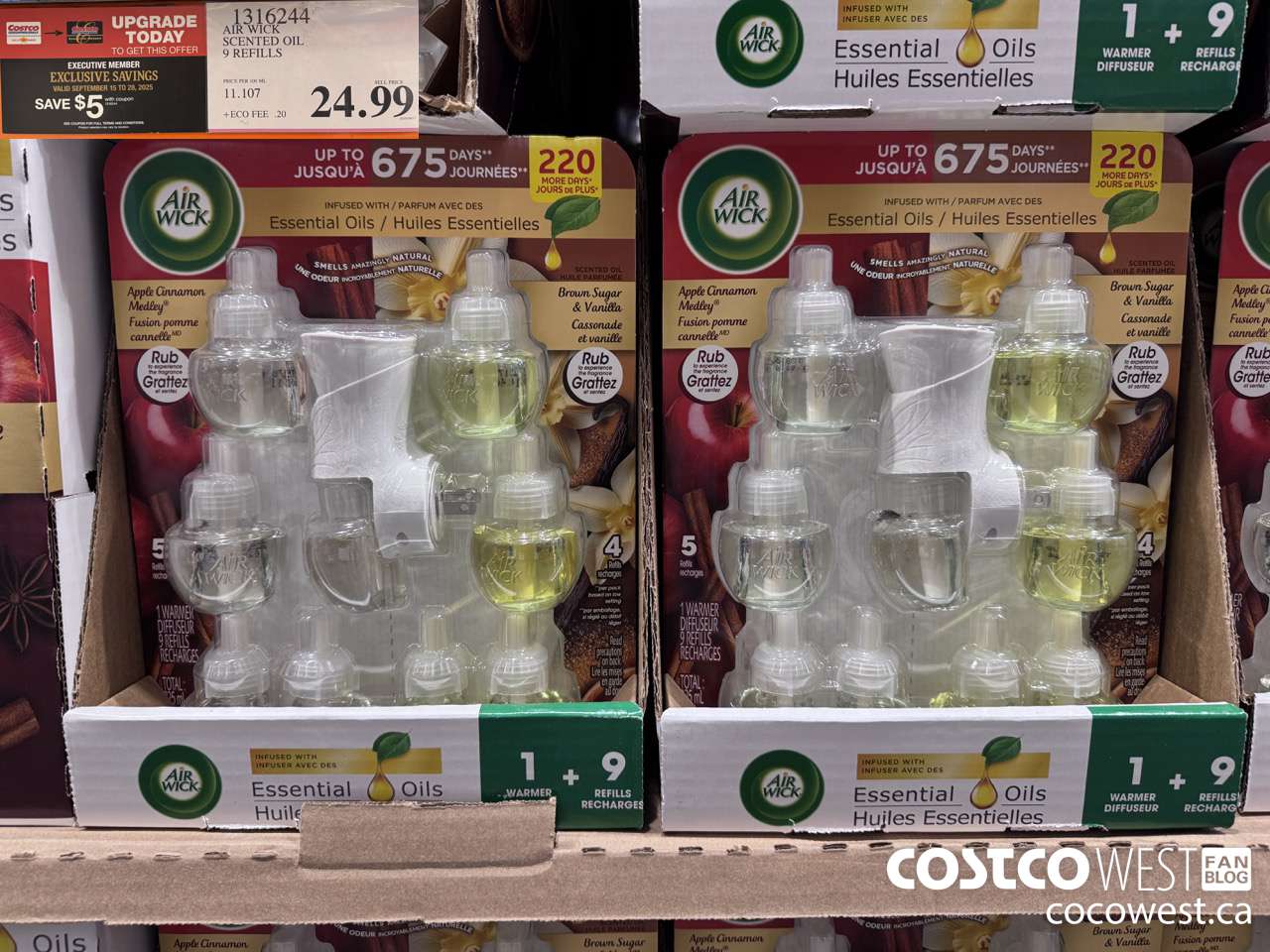 1316244 AIR WICK SCENTED OIL 9 REFILLS ($5.00 INSTANT SAVINGS EXPIRES ON 2025-09-28) $24.99