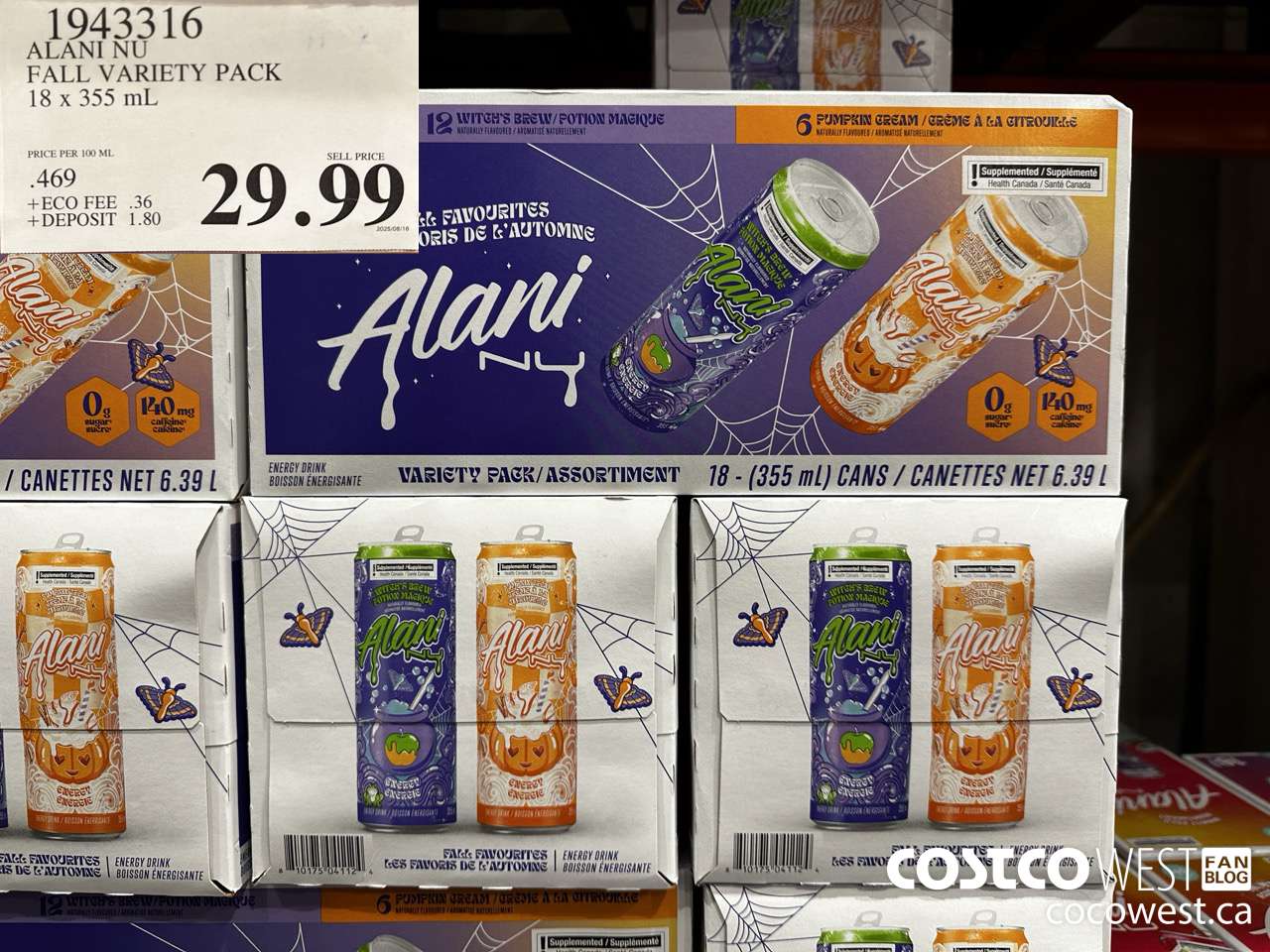 1943316 ALANI NU FALL VARIETY PACK 18 X 355ML $29.99