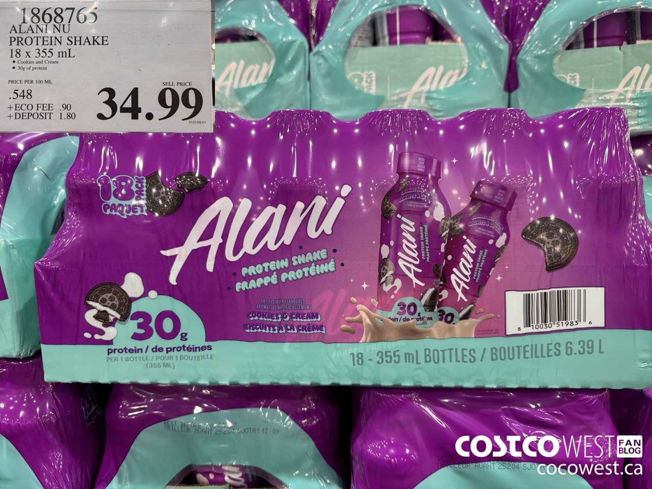 1868765 ALANI NU PROTEIN SHAKE 18 X 355ML $34.99