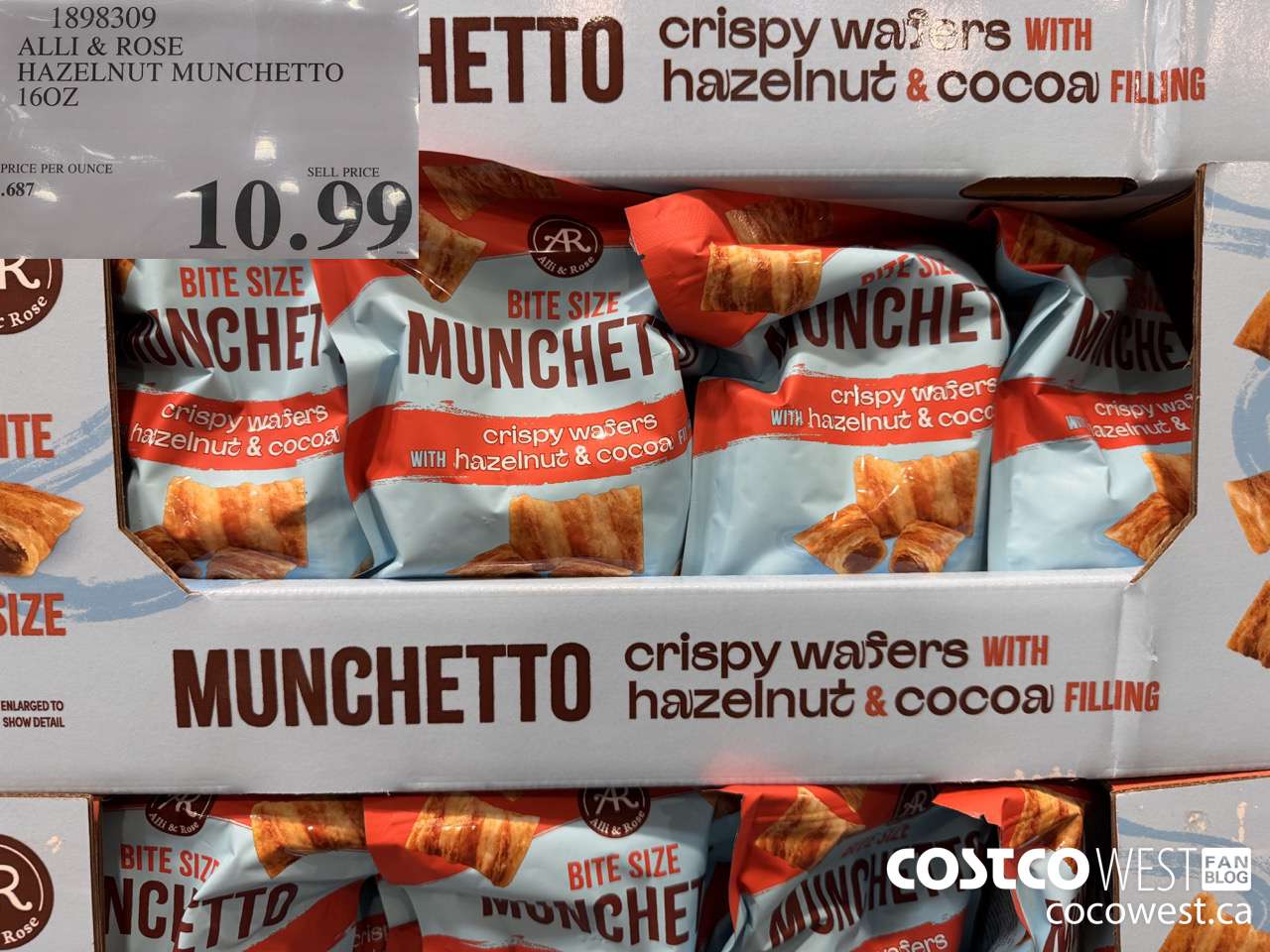 1898309 ALLI & ROSE HAZELNUT MUNCHETTO 16 OZ $10.99