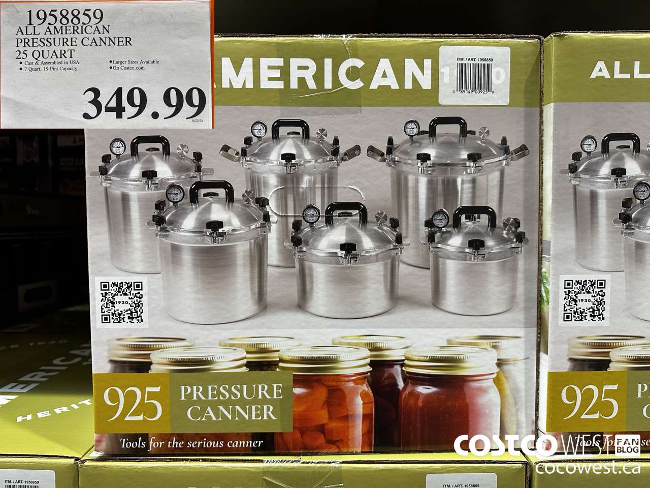 1958859 ALL AMERICAN PRESSURE CANNER 25 QUART $349.99