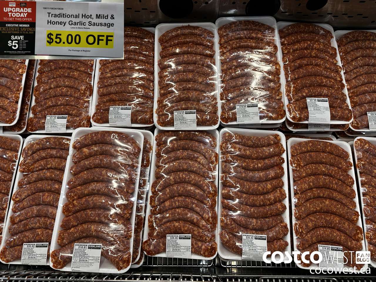 10611 (ALSO 10634 AND 10639) TRADITIONAL HOT, MILD & HONEY GARLIC SAUSAGE ($5.00 INSTANT SAVINGS EXPIRES ON 2025-09-28)
