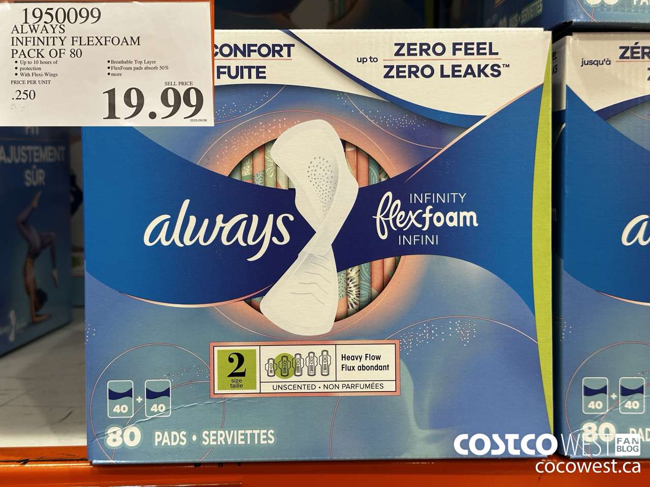 1950099 ALWAYS INFINITY FLEXFOAM PACK OF 80 $19.99
