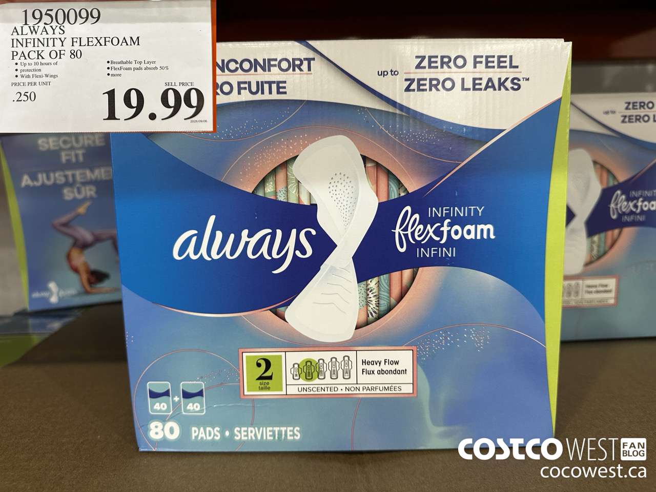 1950099 ALWAYS INFINITY FLEXFOAM PACK OF 80 $19.99