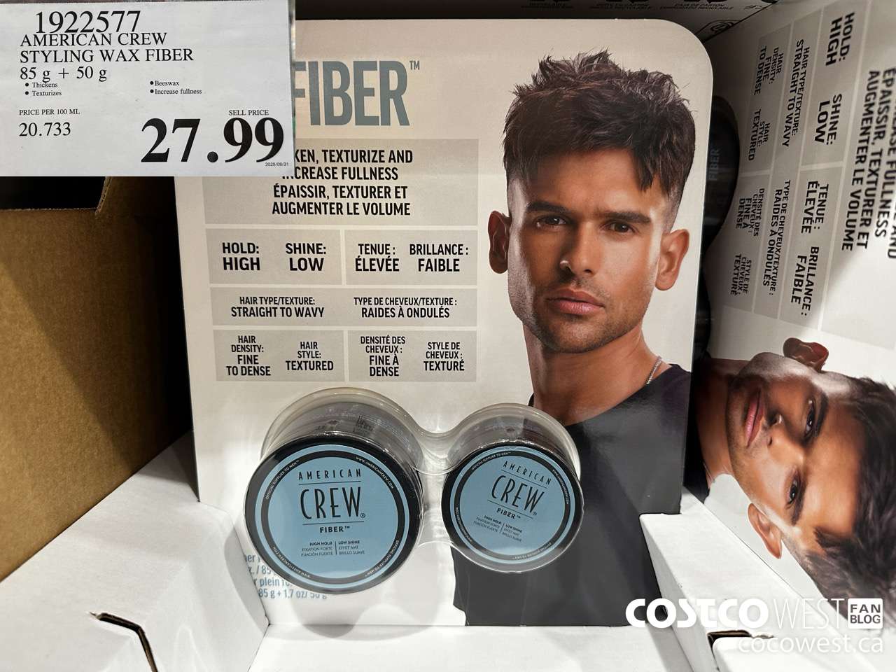 1922577 AMERICAN CREW STYLING WAX FIBER 85G + 50G $27.99